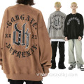 Men's Vintage Letter Embroidered Pullover Sweatshirt